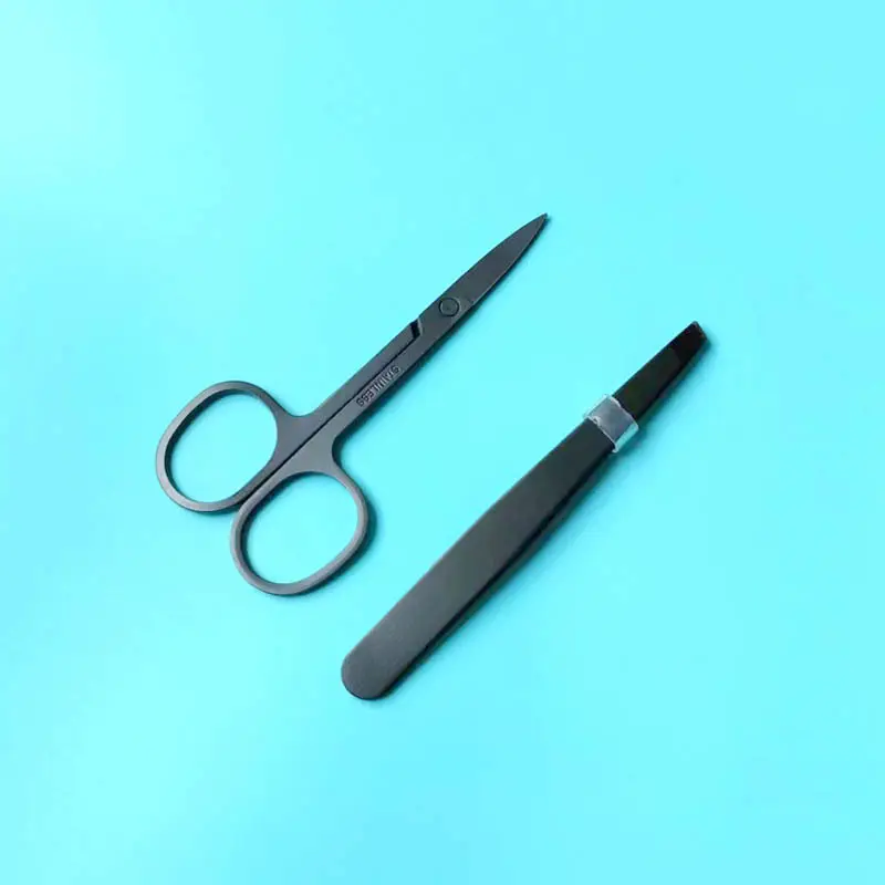 Factory Black Stainless Steel Eyebrow Clip Scissors 9G — feature 12