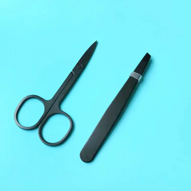 Factory Black Stainless Steel Eyebrow Clip Scissors 9G — feature 13