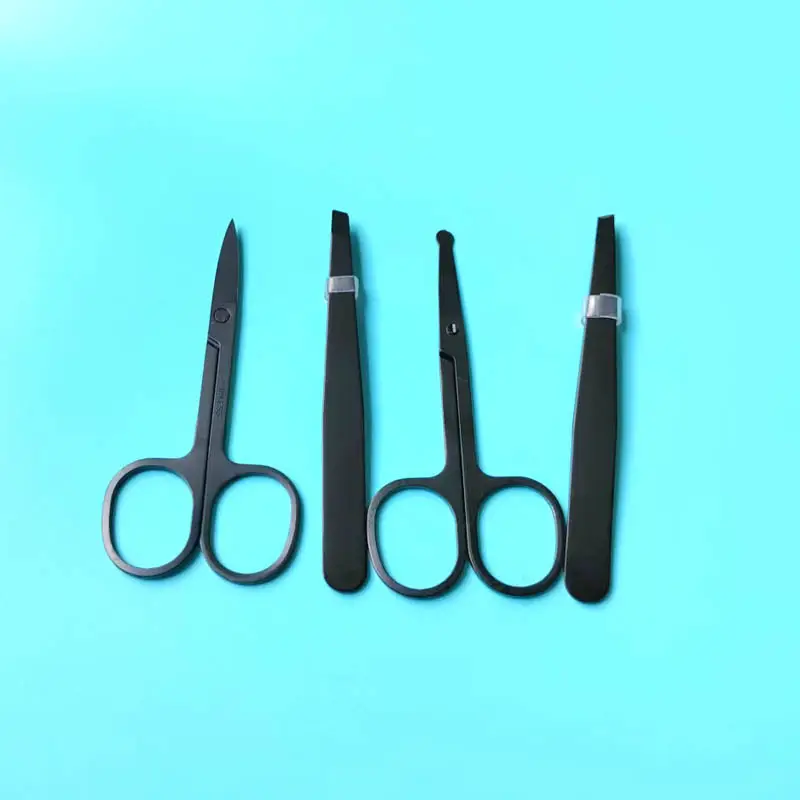 Factory Black Stainless Steel Eyebrow Clip Scissors 9G — feature 15