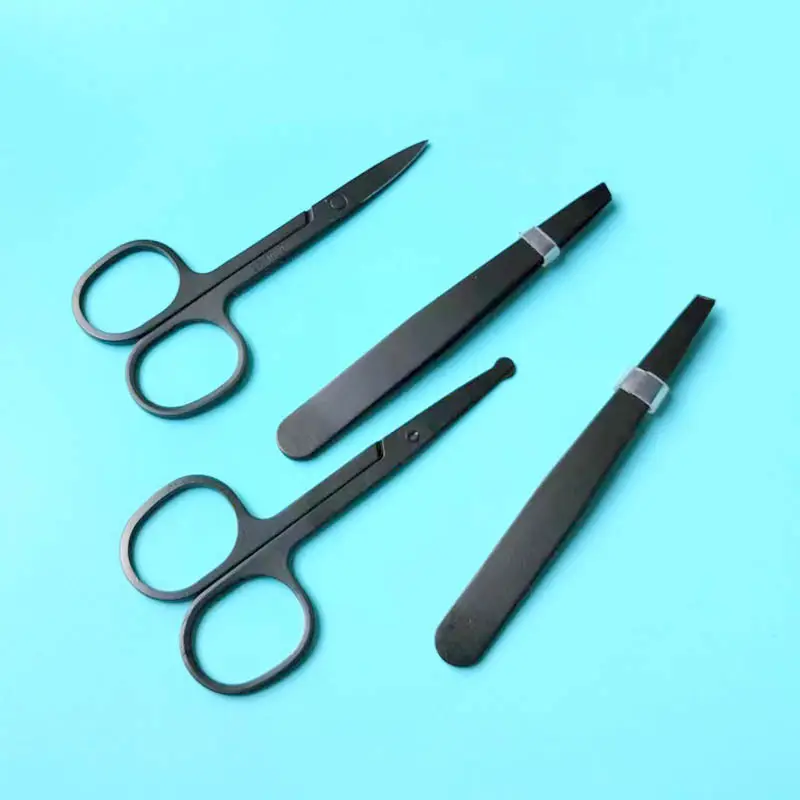 Factory Black Stainless Steel Eyebrow Clip Scissors 9G — feature 16