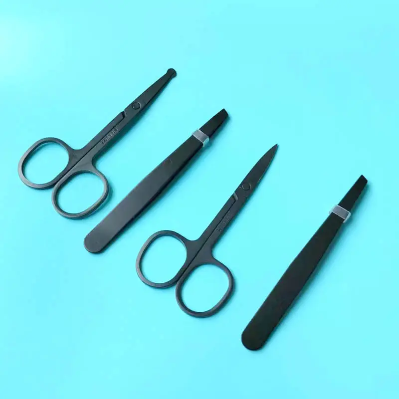 Factory Black Stainless Steel Eyebrow Clip Scissors 9G — feature 17