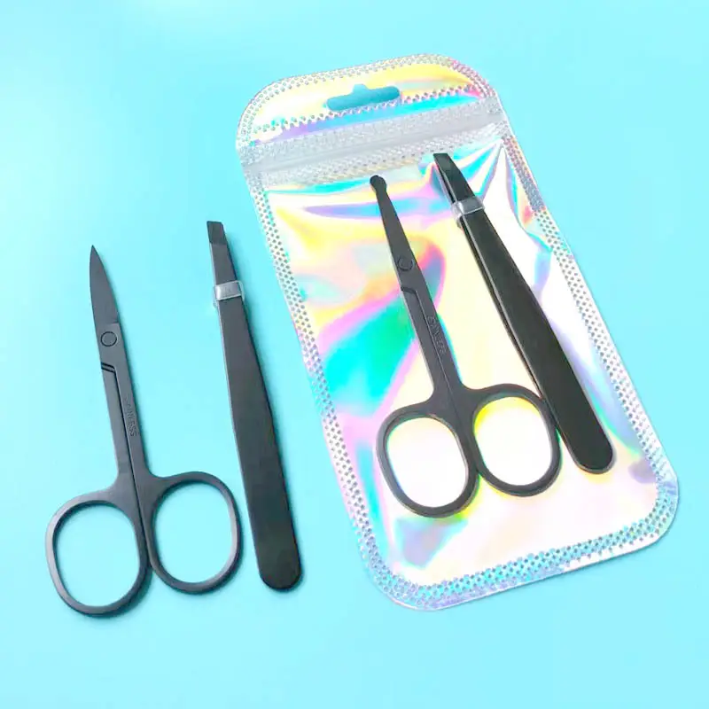 Factory Black Stainless Steel Eyebrow Clip Scissors 9G — feature 2