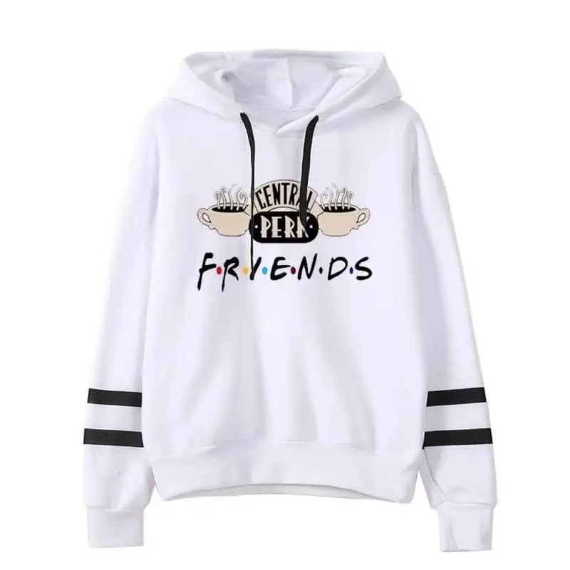 2019 Women's White Friends Printed Hooded Sweatshirt - Image 6