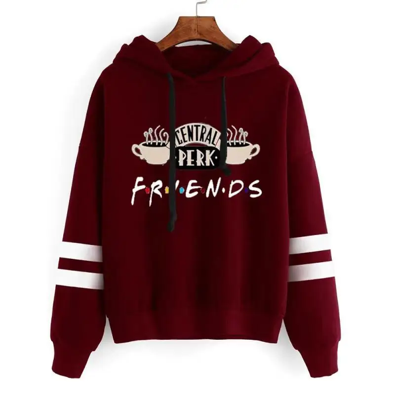 2019 Women's White Friends Printed Hooded Sweatshirt — feature 4