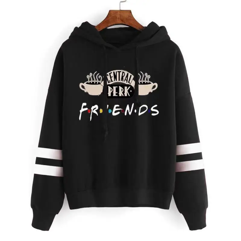 2019 Women's White Friends Printed Hooded Sweatshirt - Image 3