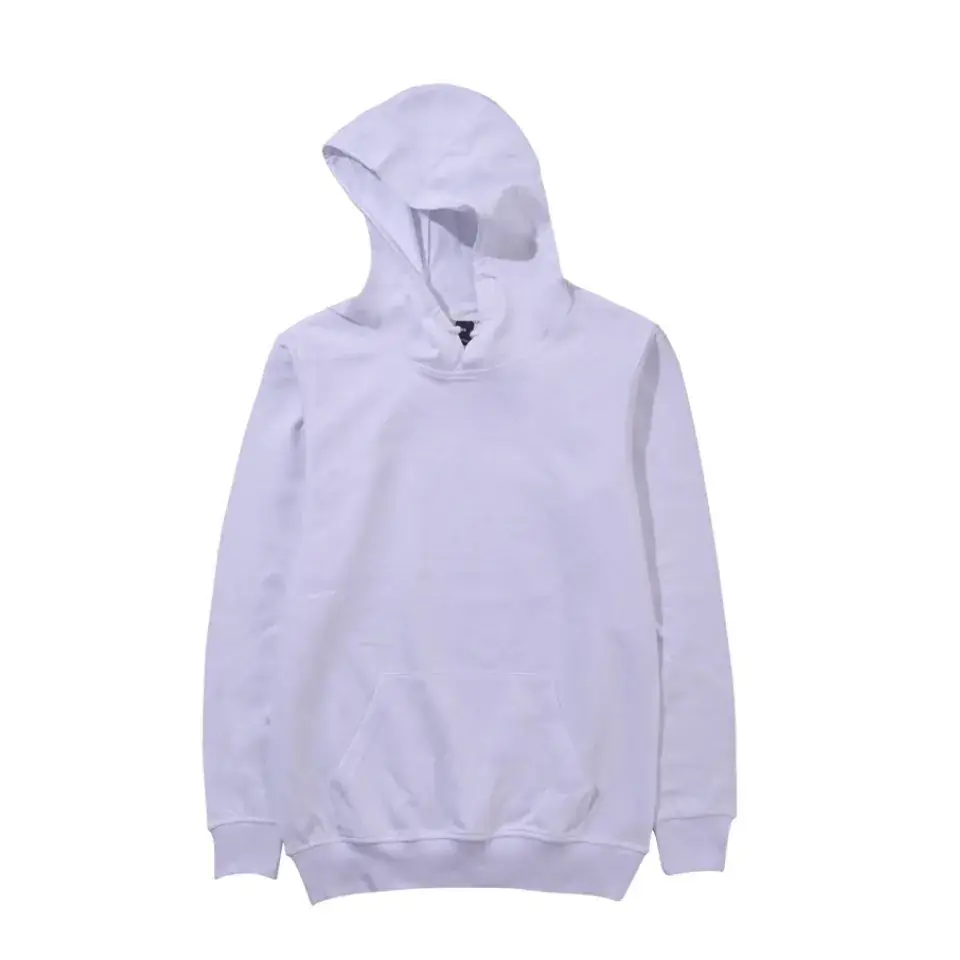 White 2019 Hooded Pullover 100% Cotton for Men - Image 5