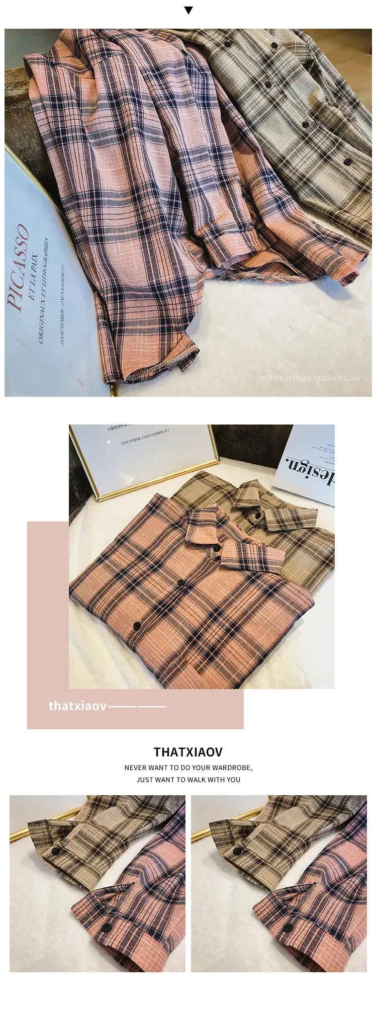 2023 Korean Style Plaid Long Sleeve Women's Jacket — feature 20