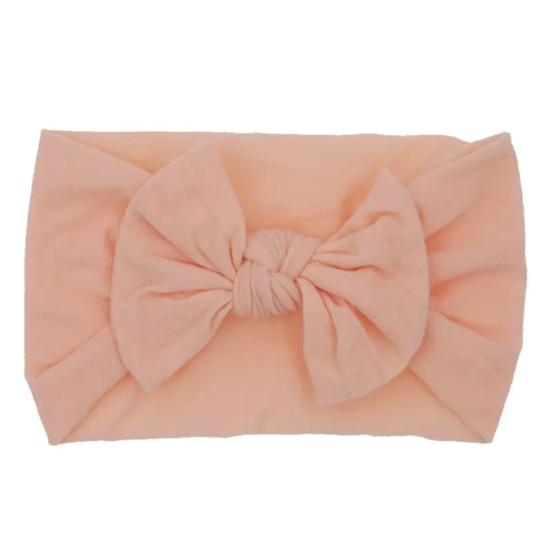 New Baby Headband Soft Tie Bow Nylon Wide Hair Band - Image 26