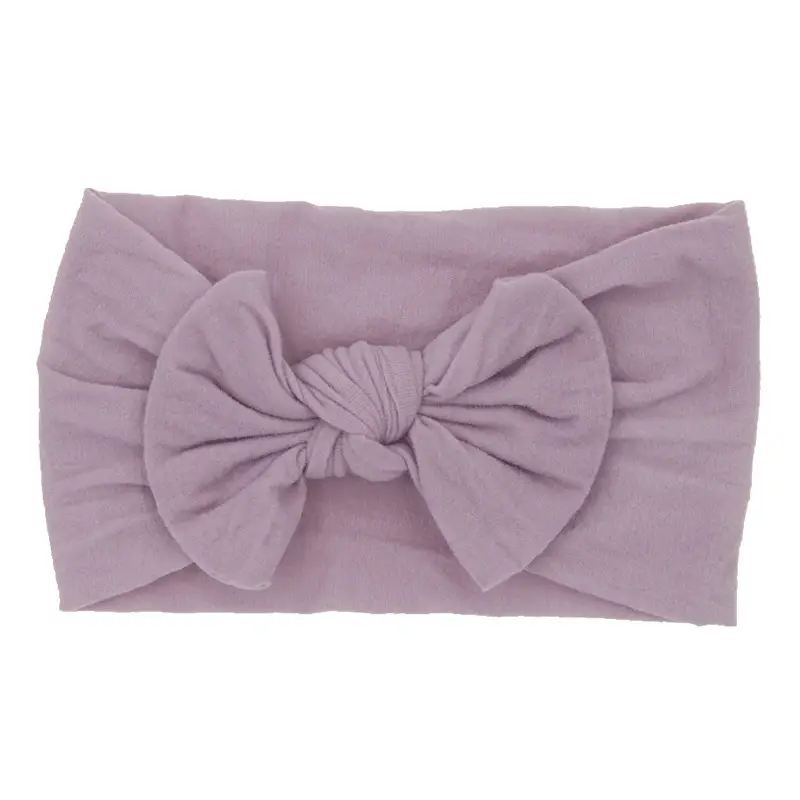 New Baby Headband Soft Tie Bow Nylon Wide Hair Band - Image 27