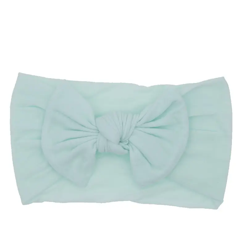 New Baby Headband Soft Tie Bow Nylon Wide Hair Band - Image 22