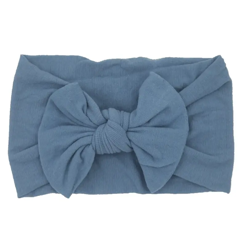 New Baby Headband Soft Tie Bow Nylon Wide Hair Band - Image 5
