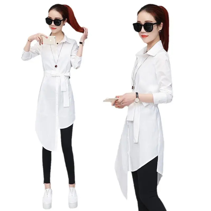Women Red Belted Coat Mid Length Plus Size - Image 11