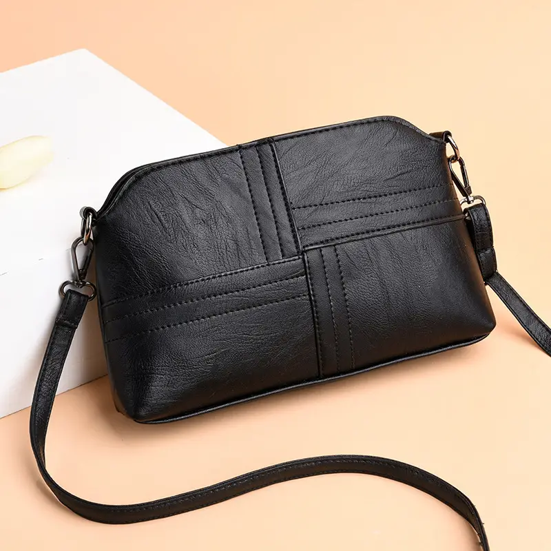 2019 New Casual Crossbody Mom Bag Red Solid Color - Image 4