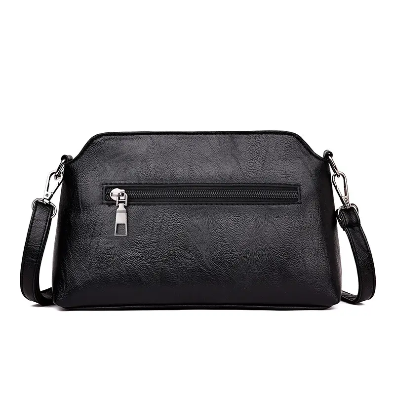 2019 New Casual Crossbody Mom Bag Red Solid Color - Image 6