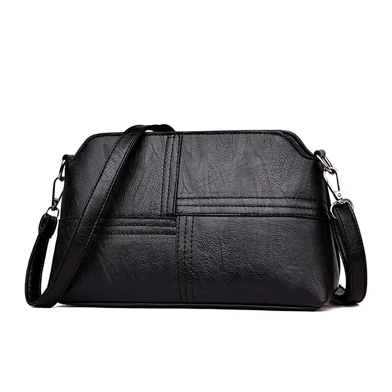 2019 New Casual Crossbody Mom Bag Red Solid Color - Image 7
