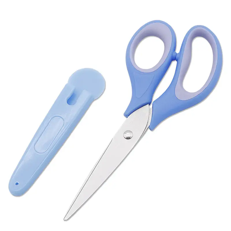 6-inch Blue Rubber & Plastic Children's Scissors - Image 4