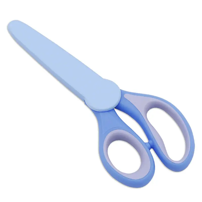 6-inch Blue Rubber & Plastic Children's Scissors - Image 6