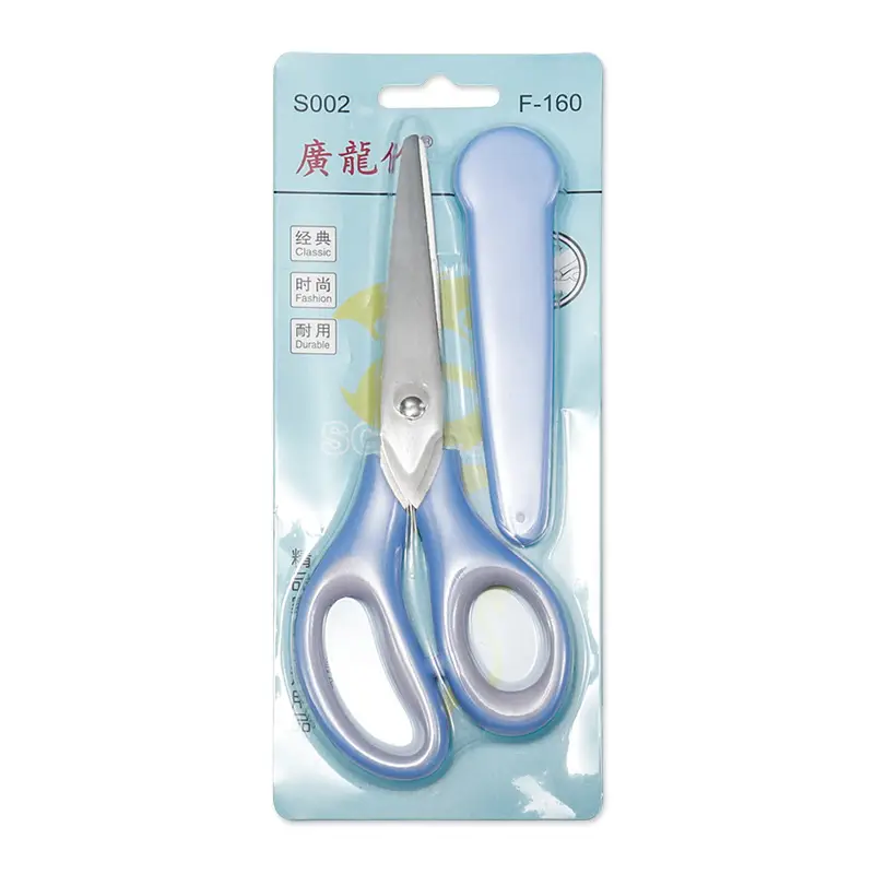 6-inch Blue Rubber & Plastic Children's Scissors - Image 2