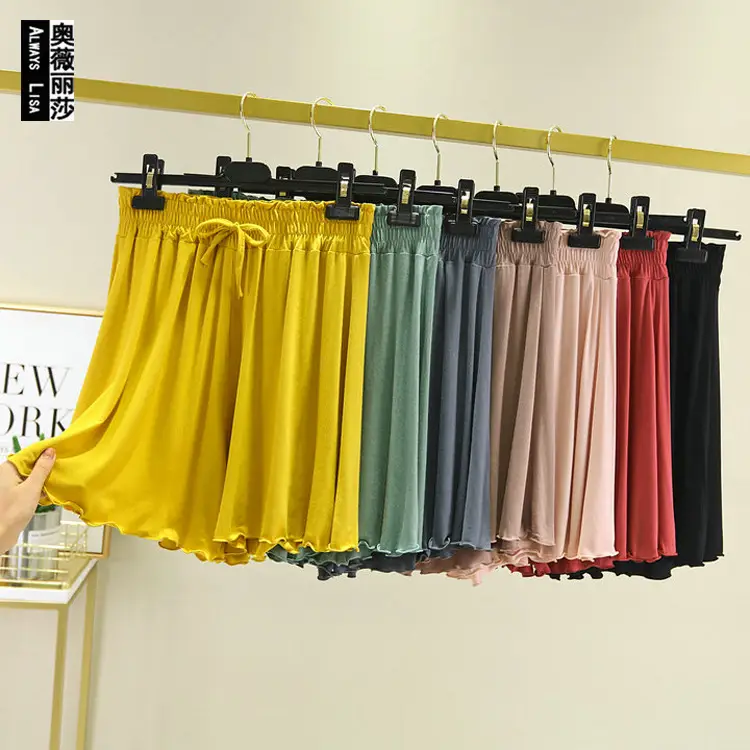 Red Drawstring Lace-Up Shorts for Women - Image 8