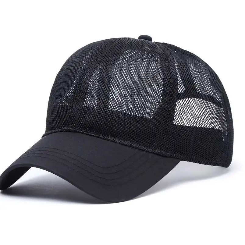 Men's Mesh Sun Hat Large Size Breathable Summer Cap - Image 2