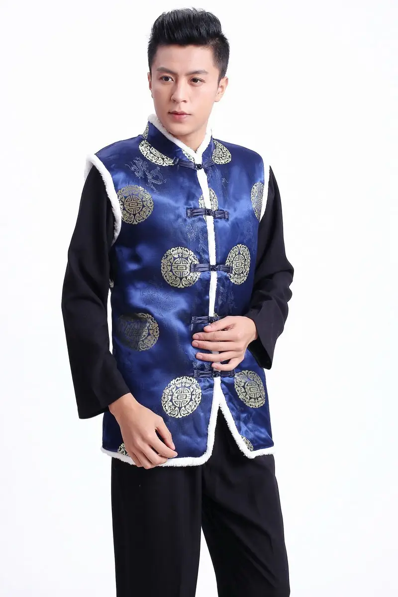 Men's Red Embroidered Tang Vest for Wedding & Festive Wear — feature 3