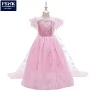 Frozen 2 Princess Aisha Kids Dress Blue White — feature 4
