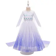 Frozen 2 Princess Aisha Kids Dress Blue White — feature 5