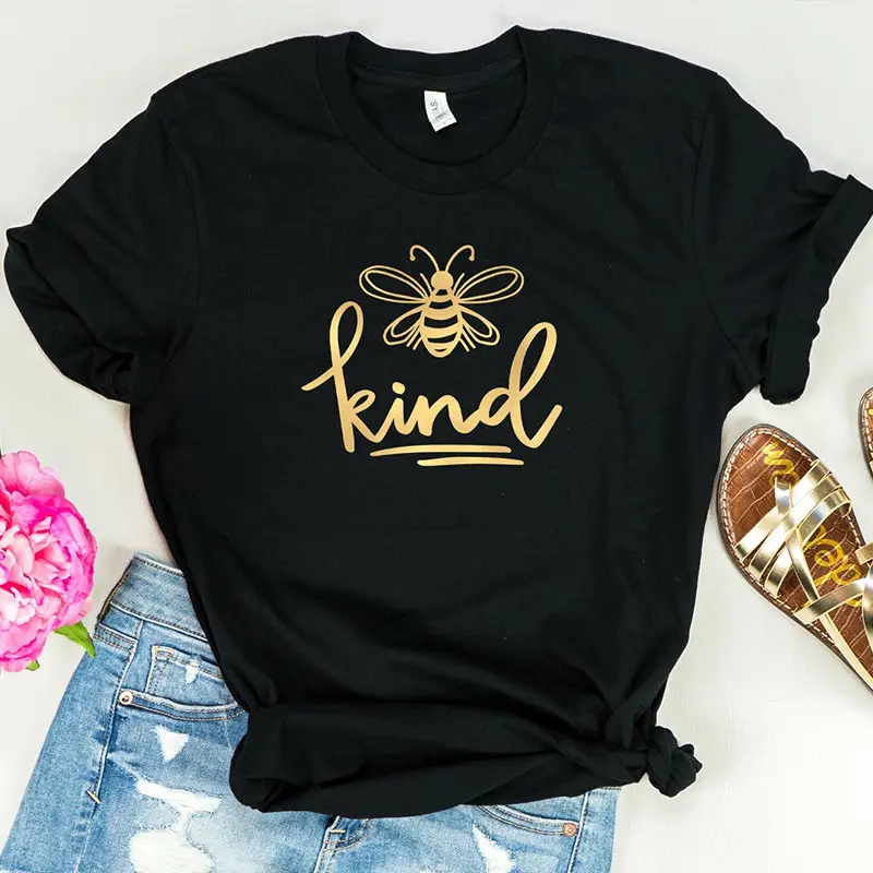 Bees Kind Tee for Women Men Peach Casual Wear - Image 2