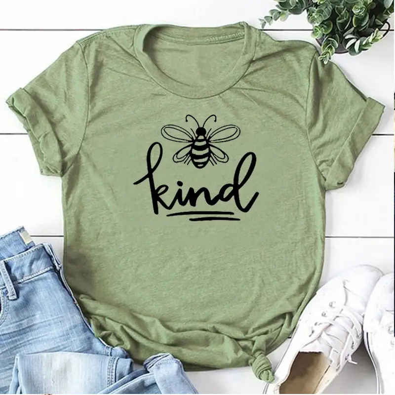 Bees Kind Tee for Women Men Peach Casual Wear - Image 7