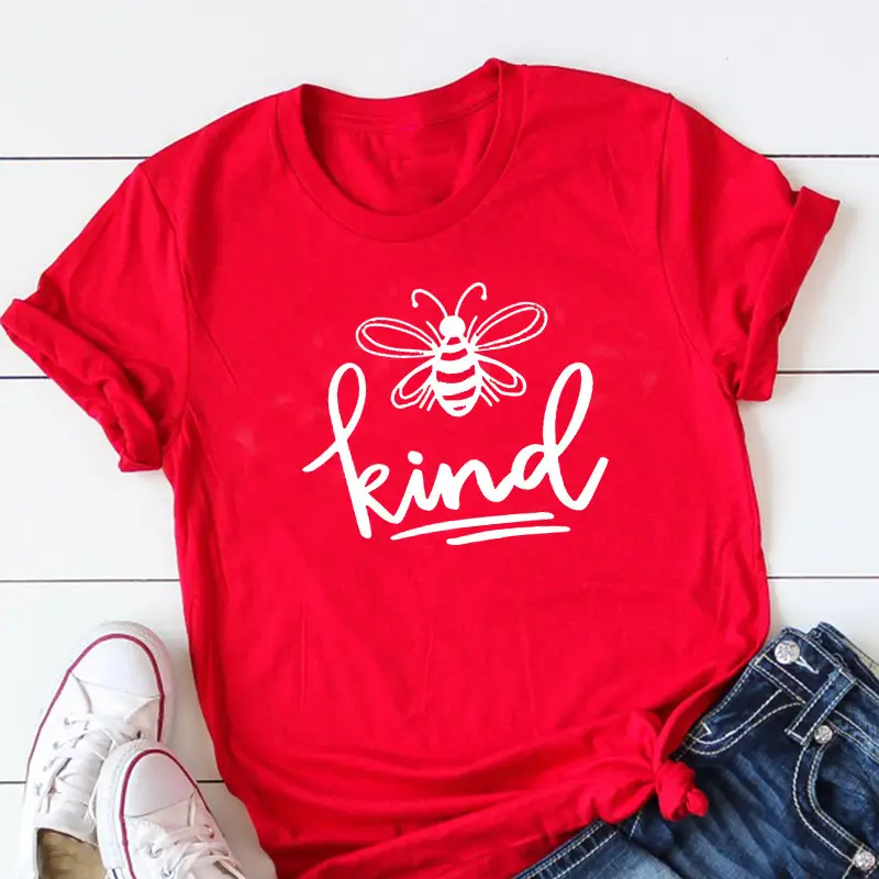Bees Kind Tee for Women Men Peach Casual Wear - Image 8