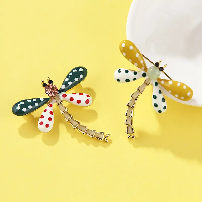 Blue Spotted Dragonfly Brooch for Women - Image 4