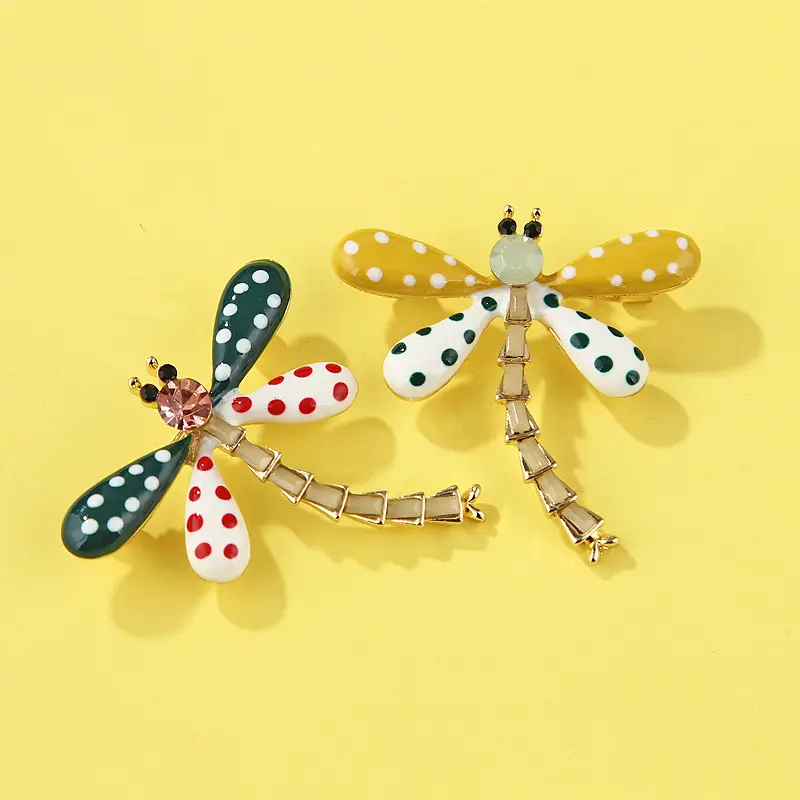 Blue Spotted Dragonfly Brooch for Women - Image 5