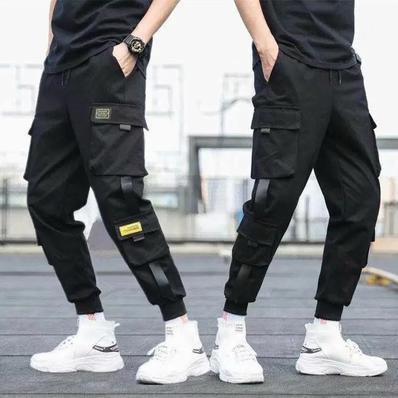 Men's Grey Cargo Pants with Pocket Detail