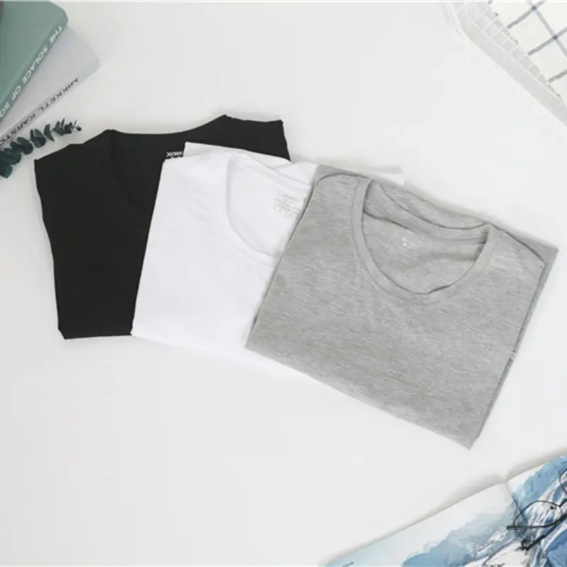 Men White Round Neck T-Shirt Casual Wear - Image 8