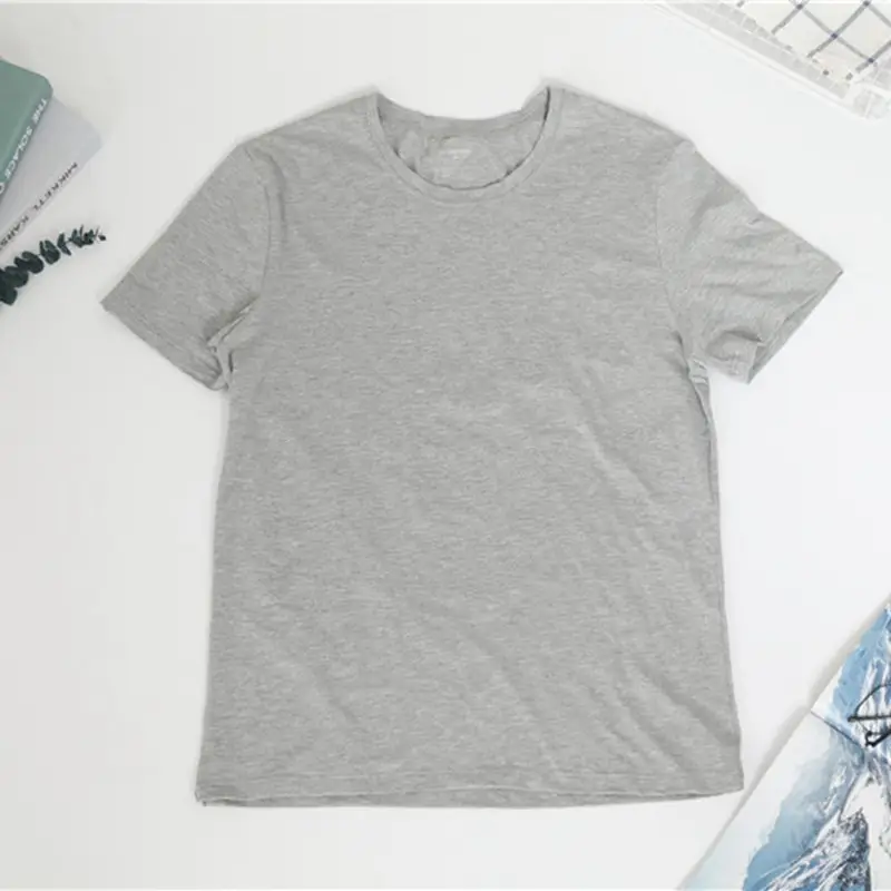Men White Round Neck T-Shirt Casual Wear - Image 9