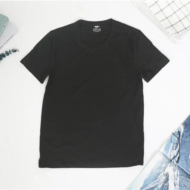 Men White Round Neck T-Shirt Casual Wear - Image 10