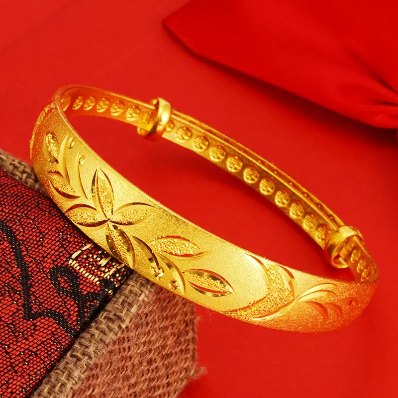 Vietnam Sand Gold Dragon Phoenix Bracelet 11mm - Image 4
