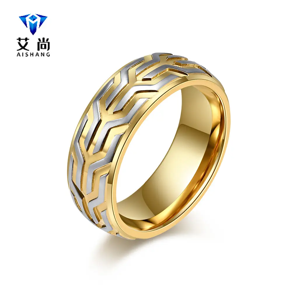 Blue Titanium Sanding Ring for Men Women — feature 9