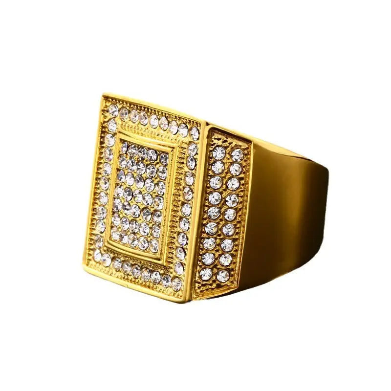 Beier Men's Gold Plated Diamond Ring Wholesale Cross-Border Fashion - Image 5