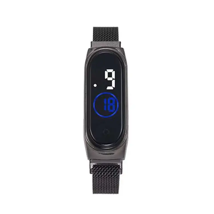 Digital LED Watch Gold Magnetic Waterproof Student Sports Wear - Image 2
