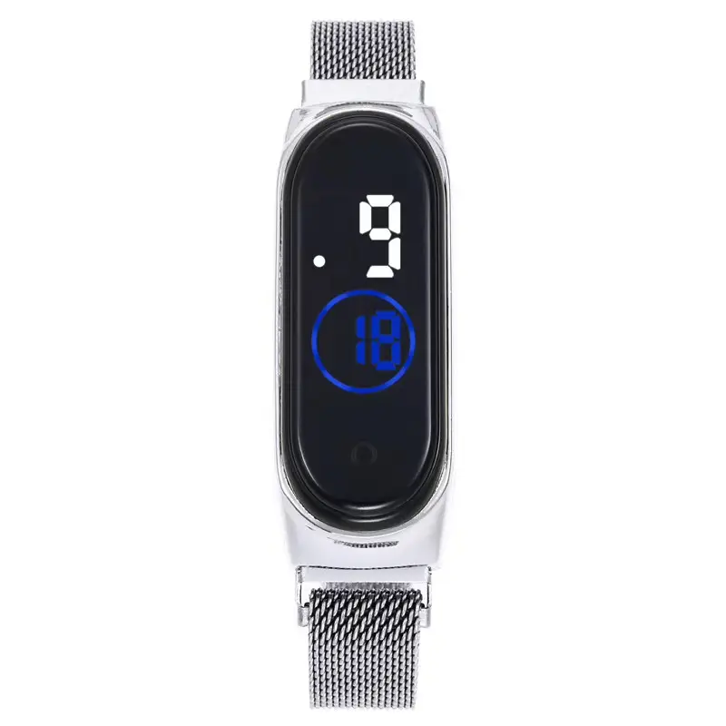 Digital LED Watch Gold Magnetic Waterproof Student Sports Wear - Image 3
