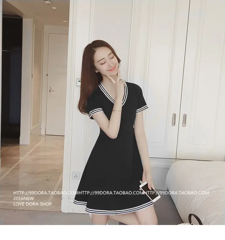 2025 Summer V Neck Casual Dress Women Large - Image 3