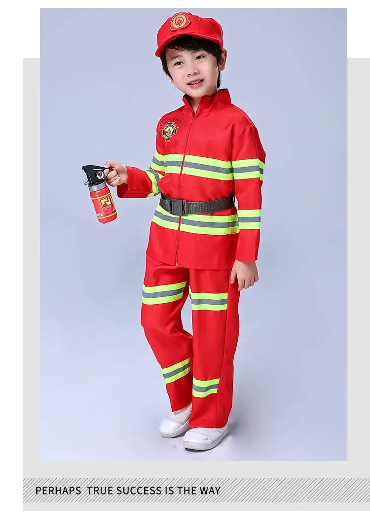 Kids Firefighter Suit Red Blue Performance Kids Clothing — feature 8