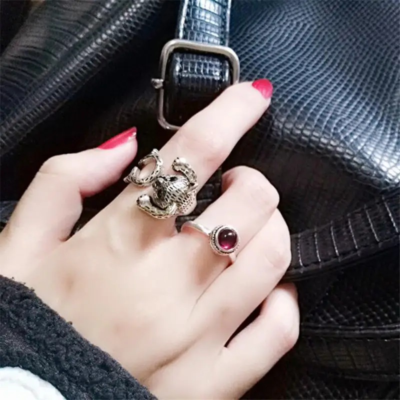 Lucky Cat Diamond Open Ring for Women - Image 5