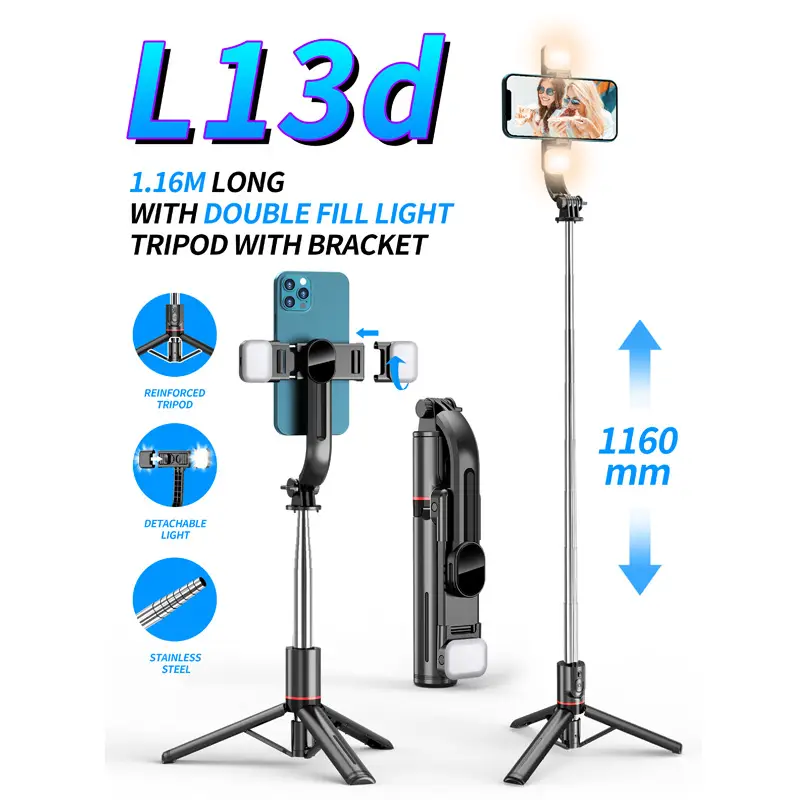 L13 Bluetooth Selfie Stick with 1110mm Tripod Stand - Image 5