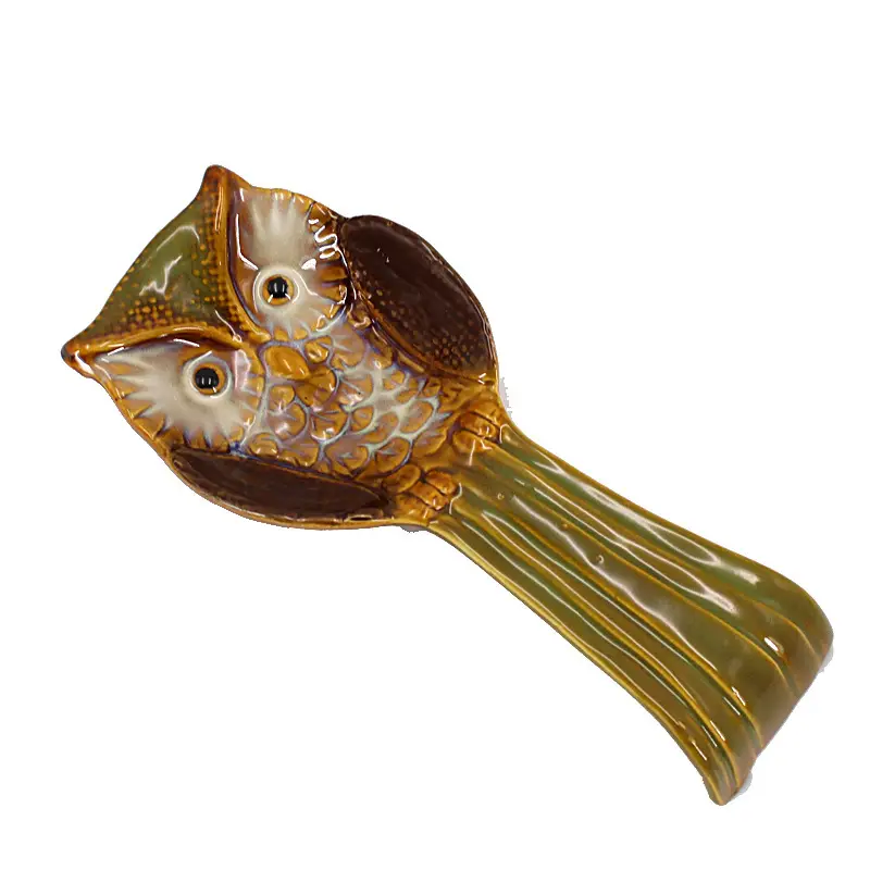 Owl Ceramic Soup Spoon Rack Ornament - Image 10