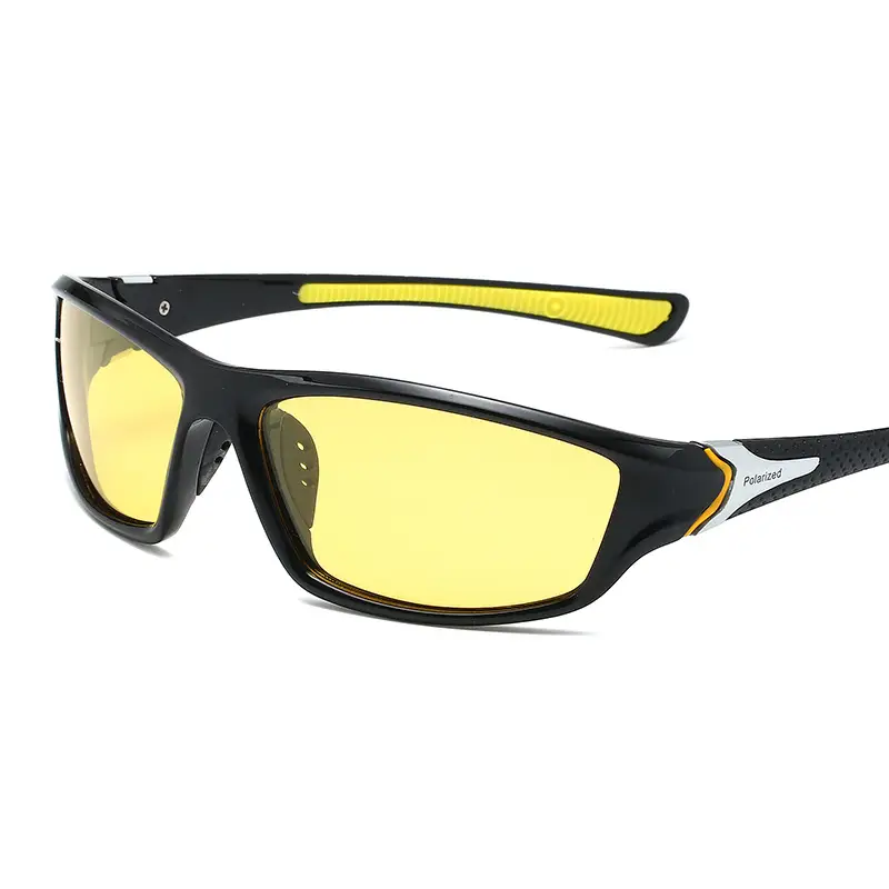 Men's Polarized Night Vision Sunglasses White Black - Image 5