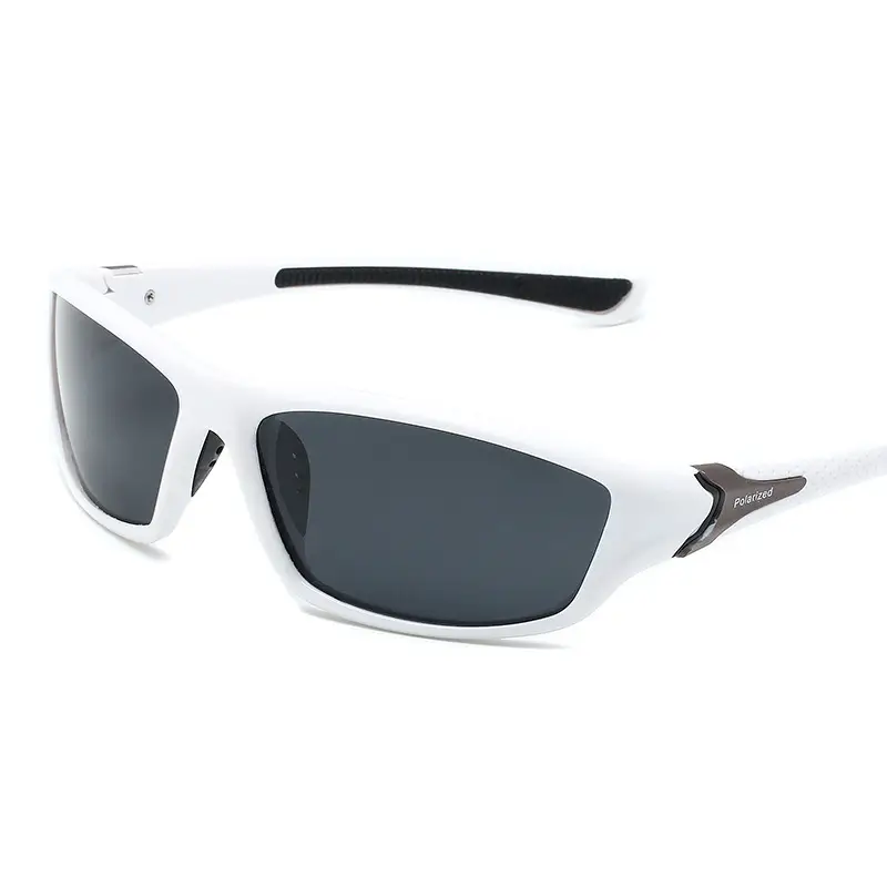 Men's Polarized Night Vision Sunglasses White Black - Image 3