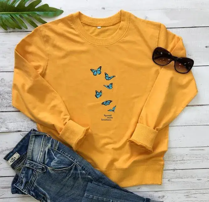 White Butterfly Printed Crewneck Vests for Women