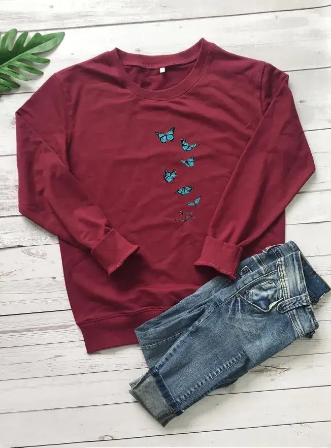 White Butterfly Printed Crewneck Vests for Women